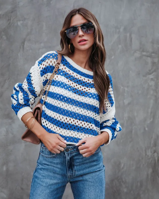 Tidal Wave Cotton Striped Sweater sold by Vici