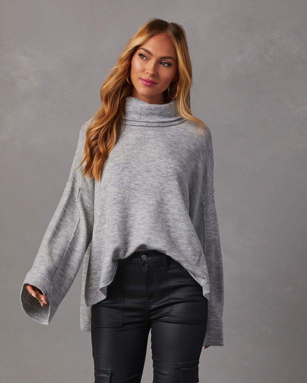 Unfinished Biz Knit Turtleneck Pullover Sweater sold by Vici product image thumbnail 5