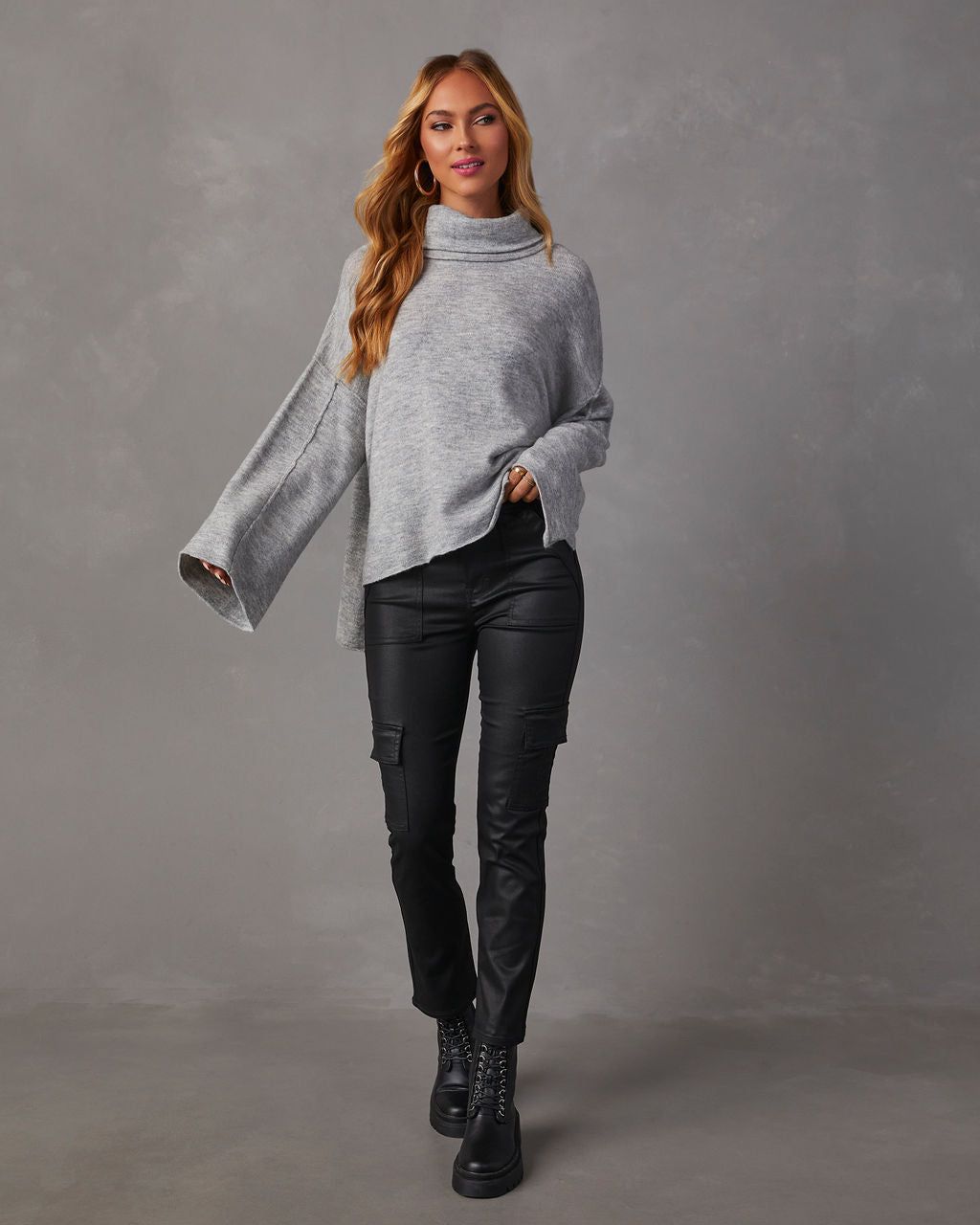 Unfinished Biz Knit Turtleneck Pullover Sweater sold by Vici product image thumbnail 3