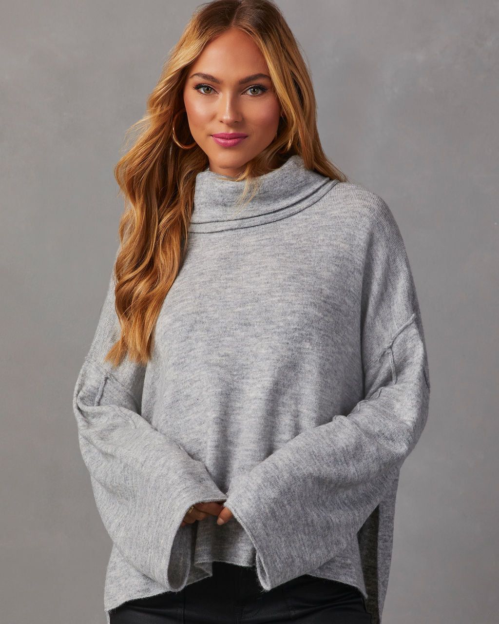 Unfinished Biz Knit Turtleneck Pullover Sweater sold by Vici product image thumbnail 2