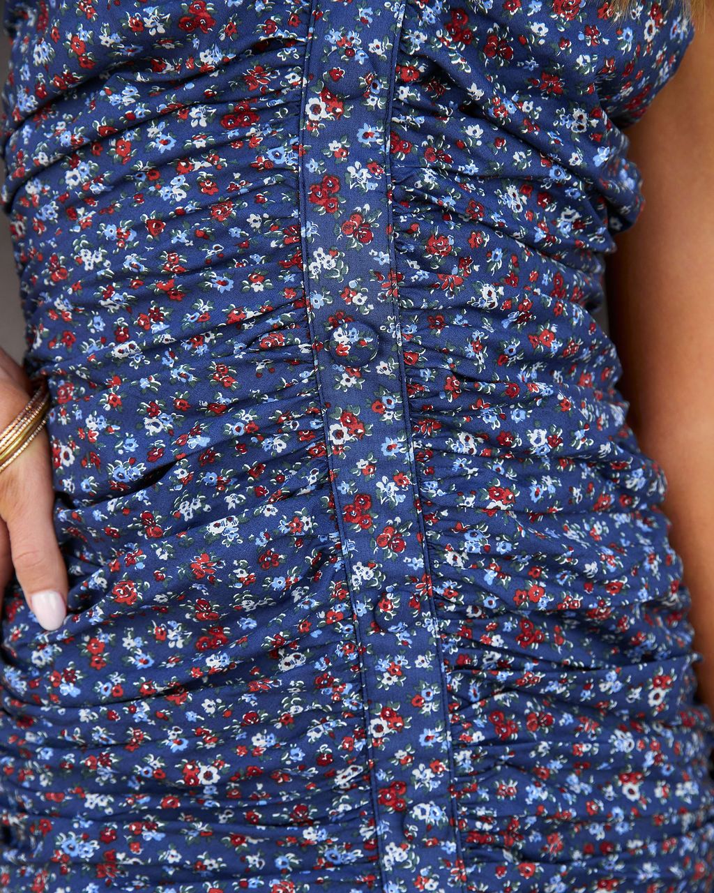 Beautiful Justice Floral Ruched Mini Dress sold by Vici product image thumbnail 2