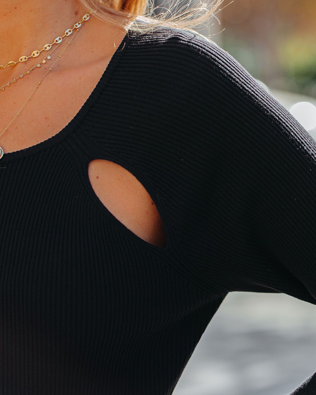 Annalyse Cutout Knit Top - Black - FINAL SALE sold by Vici product image thumbnail 4