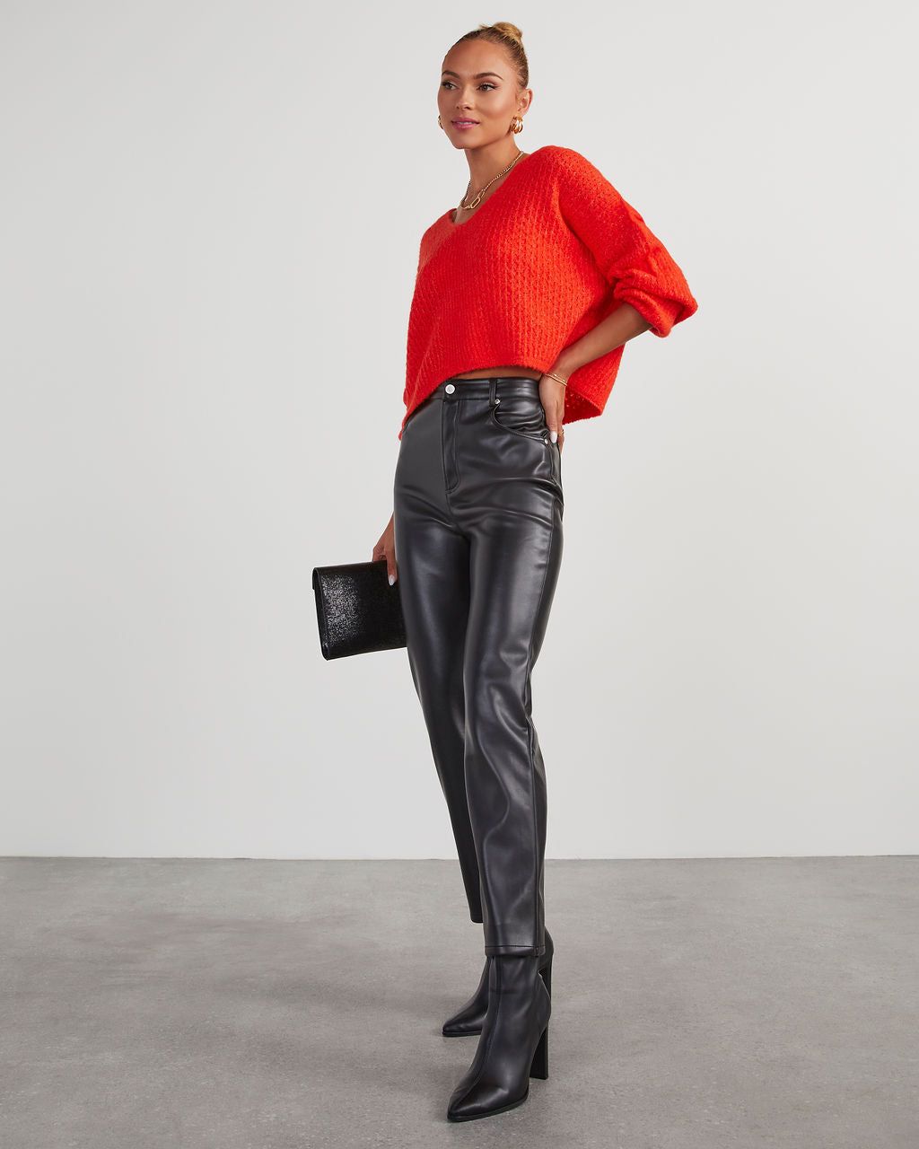 Egremont V-Neck Sweater - Orange sold by Vici product image thumbnail 3