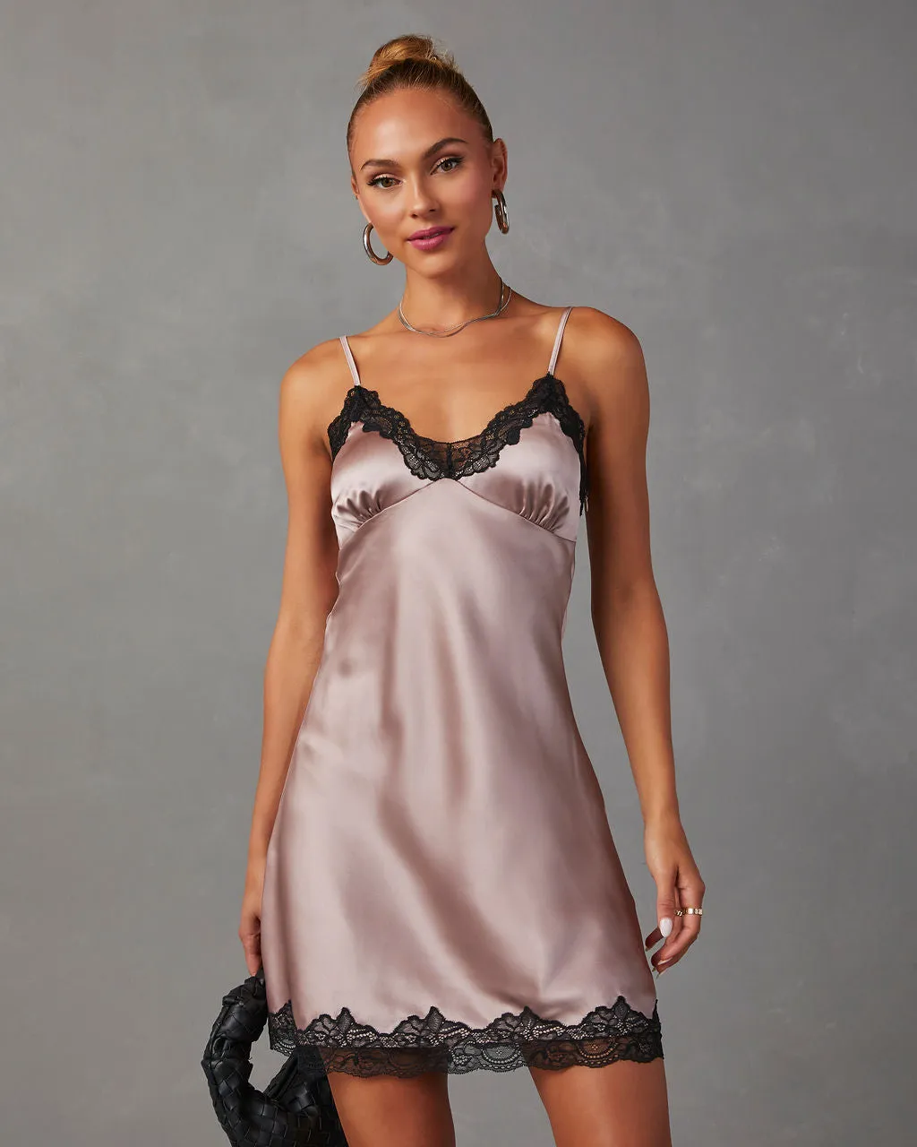 Nanette Satin Slip Mini Dress sold by Vici