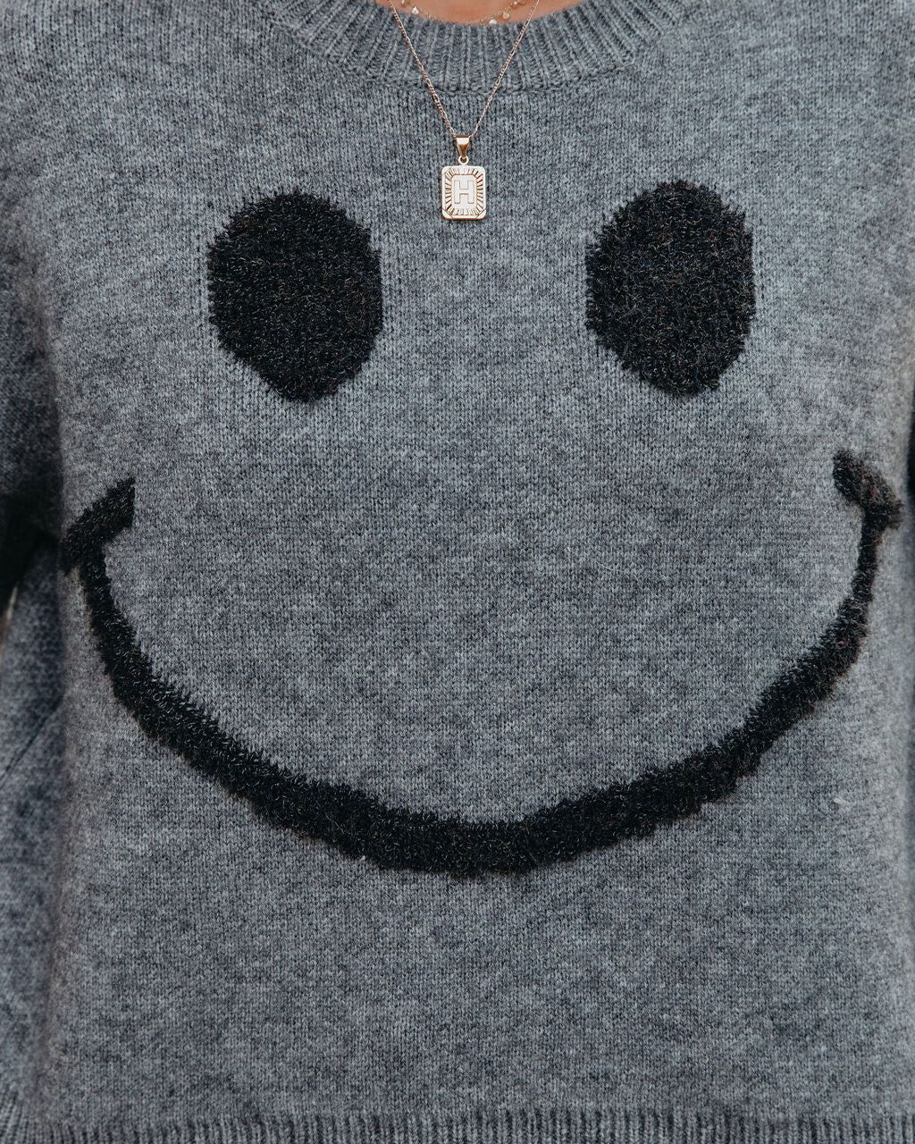 Beautiful Smile Knit Sweater - Grey - FINAL SALE sold by Vici product image thumbnail 5