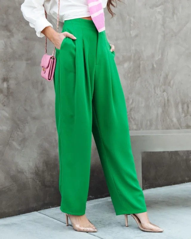 Emerson Pocketed High Rise Straight Leg Pants sold by Vici