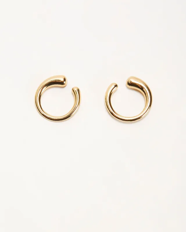 Valentina Small Open Hoop Earrings - Gold sold by Vici