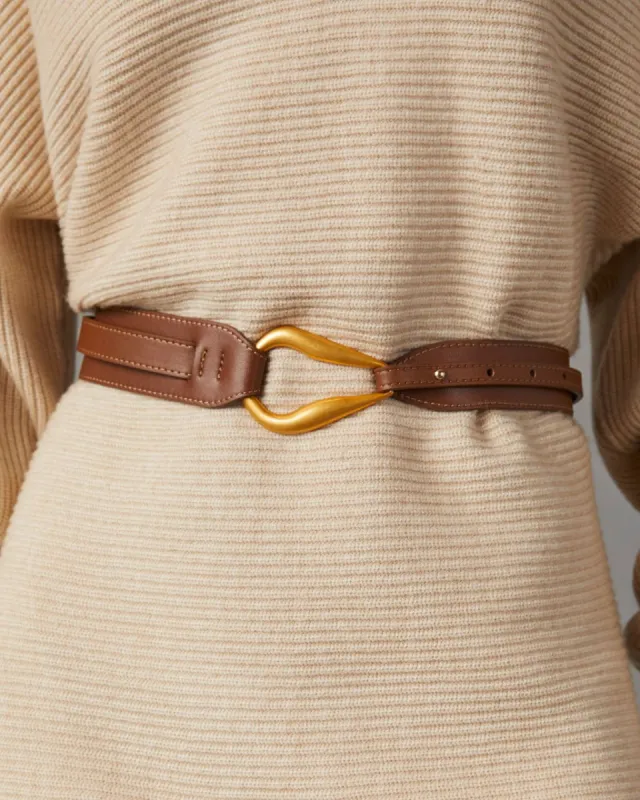 Hooked On You Buckle Belt - Brown sold by Vici