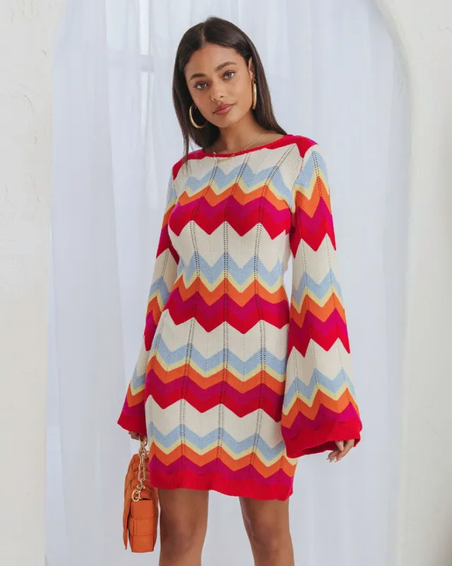 All About Marsha Knit Wide Sleeve Mini Dress - FINAL SALE sold by Vici