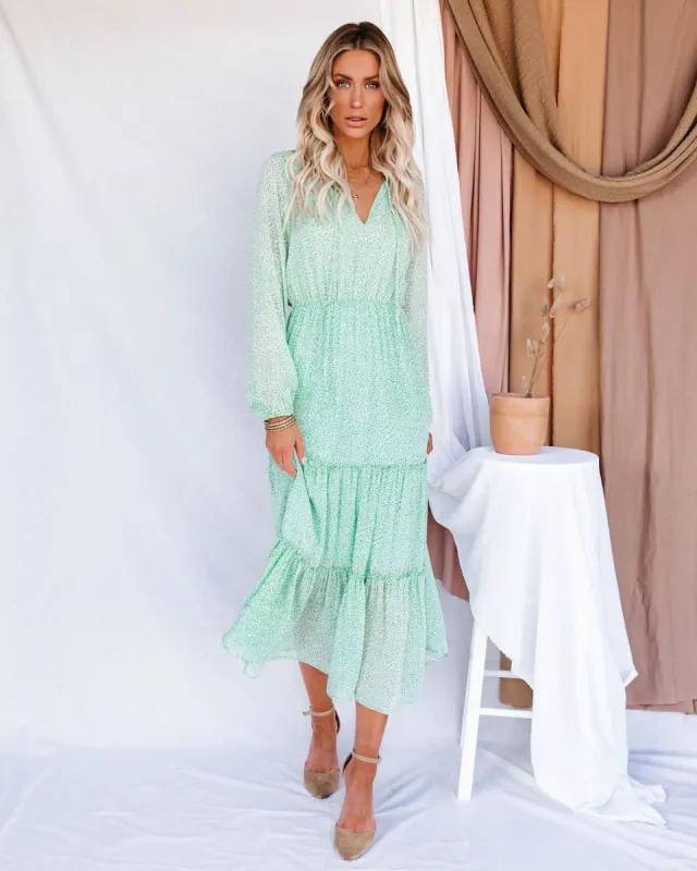 Trinket Leopard Tiered Midi Dress - FINAL SALE sold by Vici