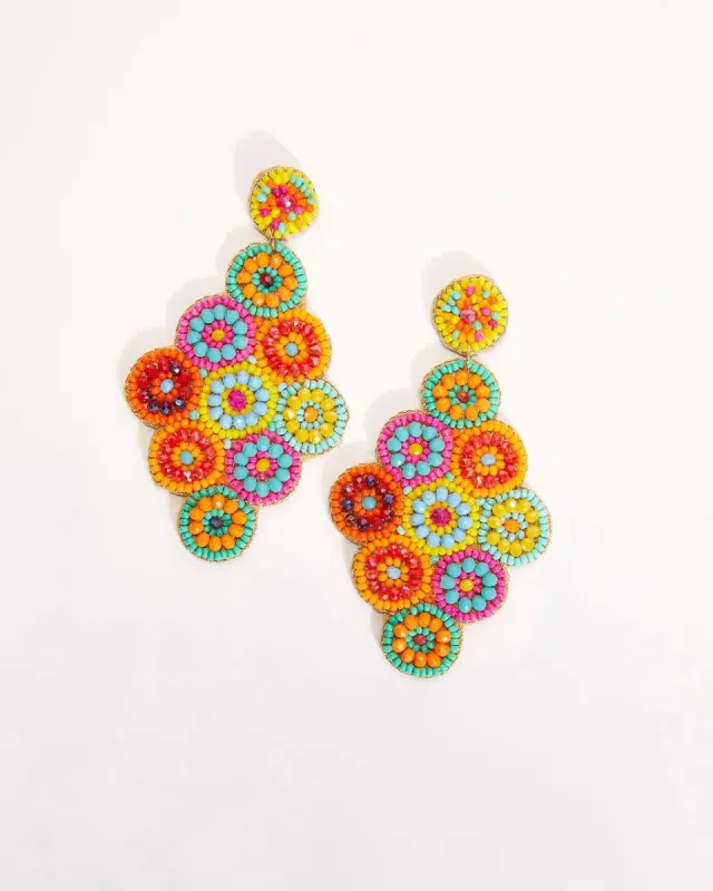 Caracoles Beaded Earrings made by Vici
