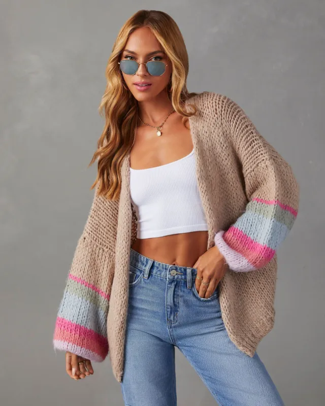 Isley Oversized Striped Caridigan sold by Vici