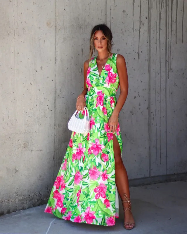 Dallie Floral Maxi Dress sold by Vici