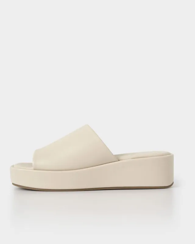Lourdes Faux Leather Platform Sandals - White - FINAL SALE sold by Vici