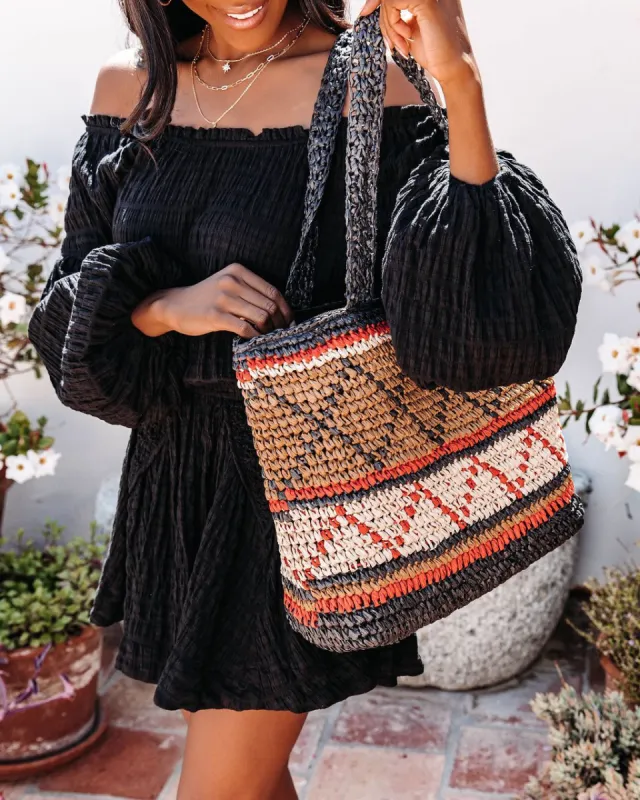 Lounge Life Woven Tote Bag - FINAL SALE sold by Vici