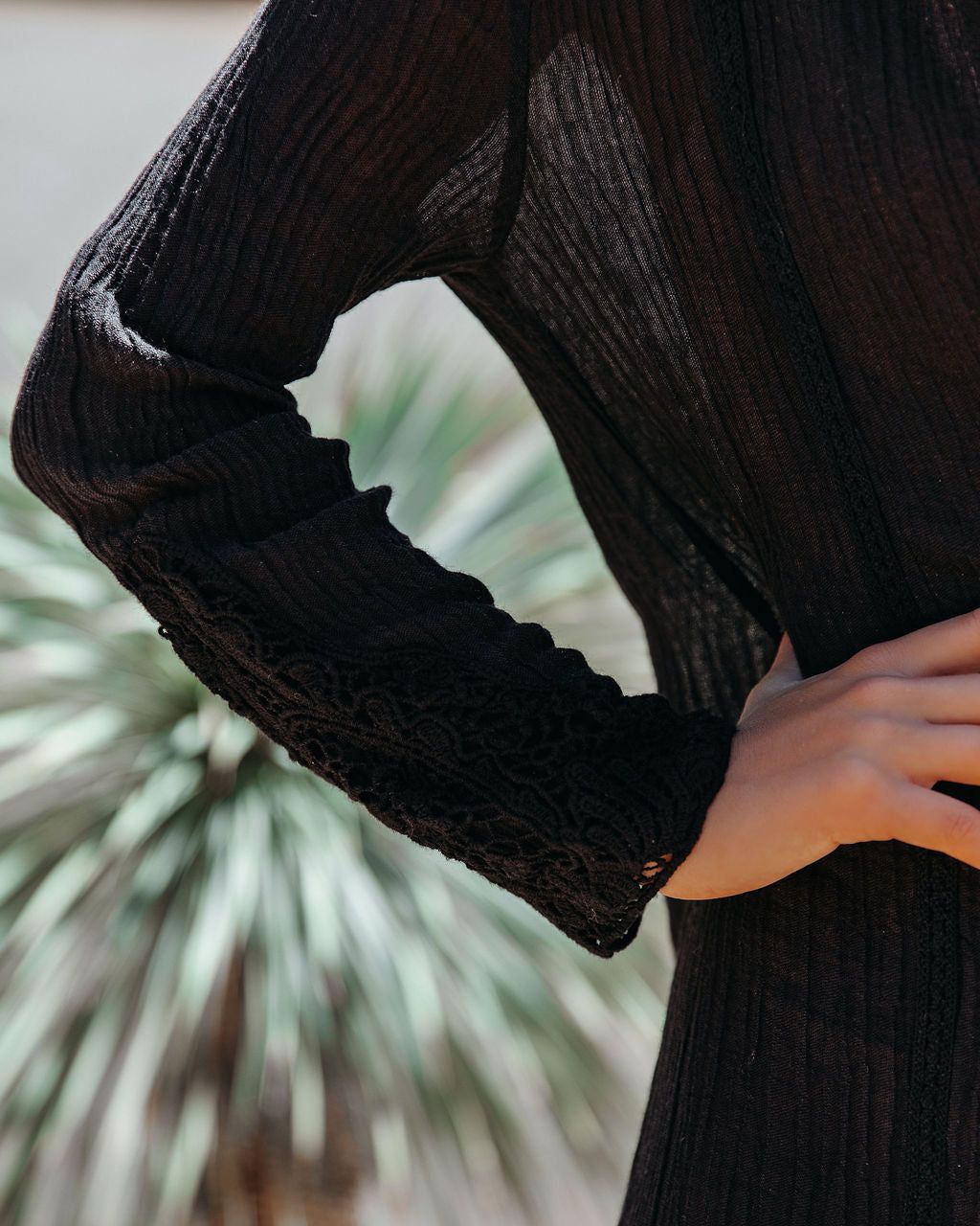 Pique Linen Cotton Button Down Crochet Cover-Up - FINAL SALE sold by Vici product image thumbnail 4