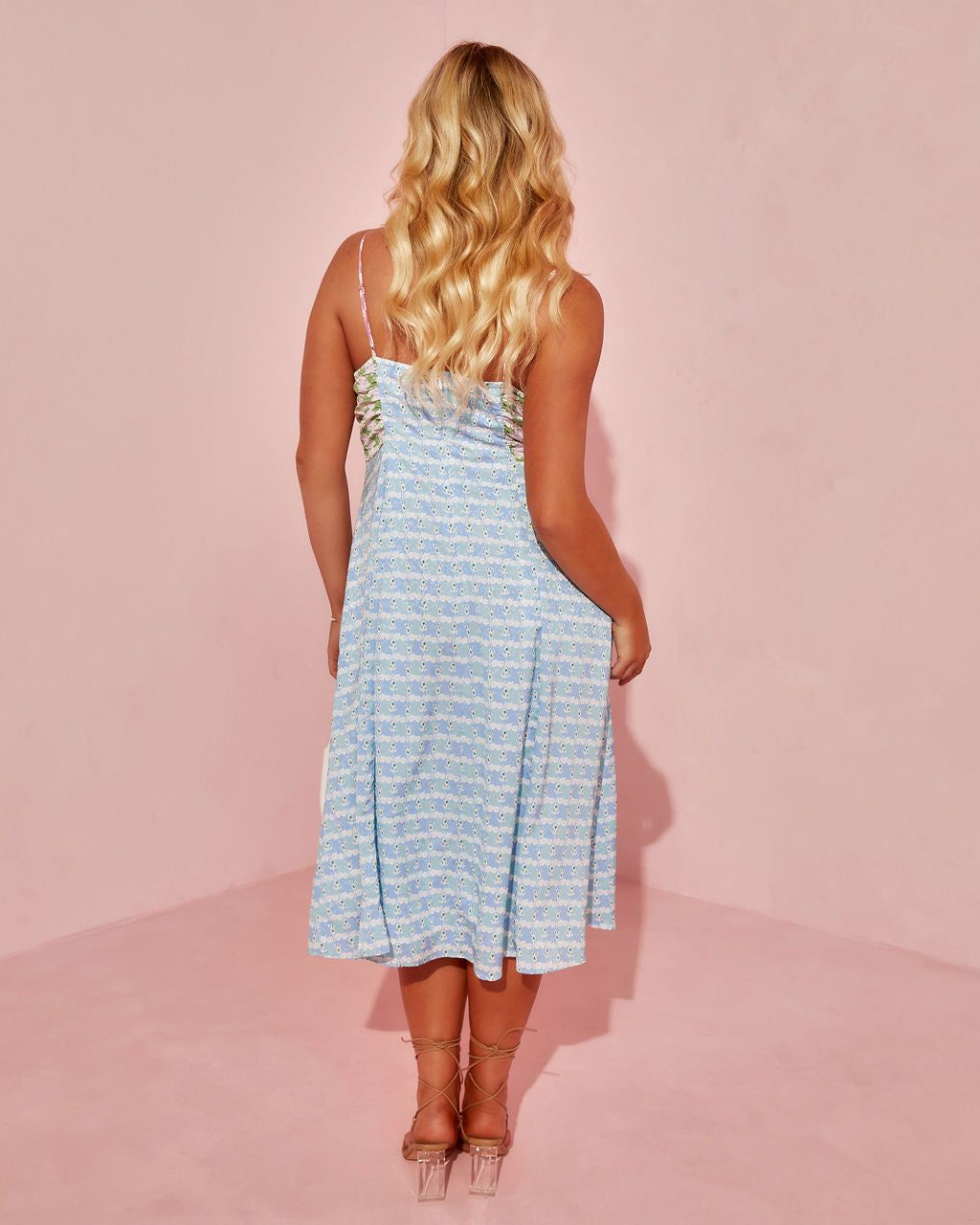 Summer Lover Floral Ruffle Trim Midi Dress sold by Vici product image thumbnail 2