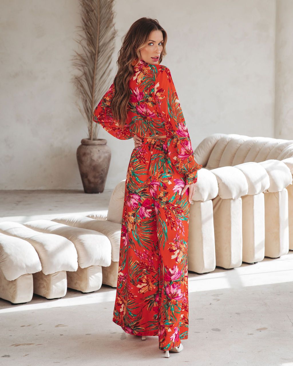 Coral Reef Sunsets Front Tie Top sold by Vici product image thumbnail 4