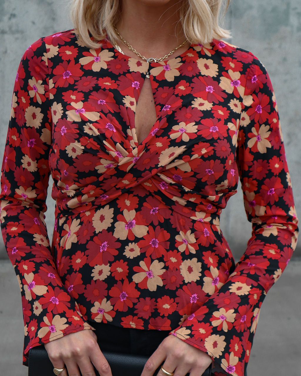 Kalila Floral Cutout Bell Sleeve Top sold by Vici product image thumbnail 4