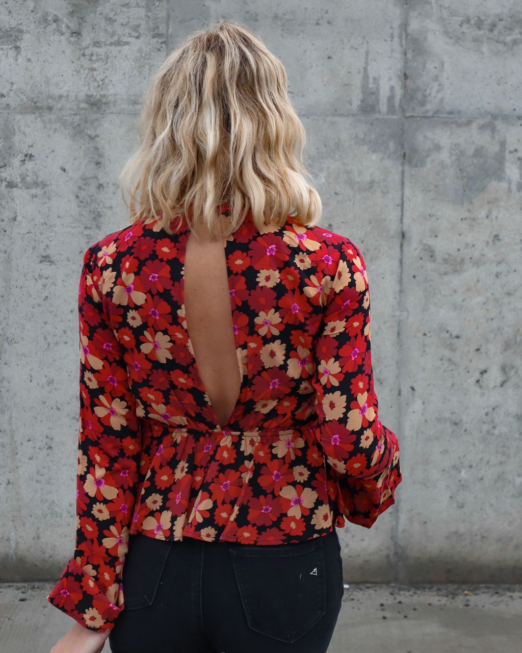 Kalila Floral Cutout Bell Sleeve Top sold by Vici product image thumbnail 2