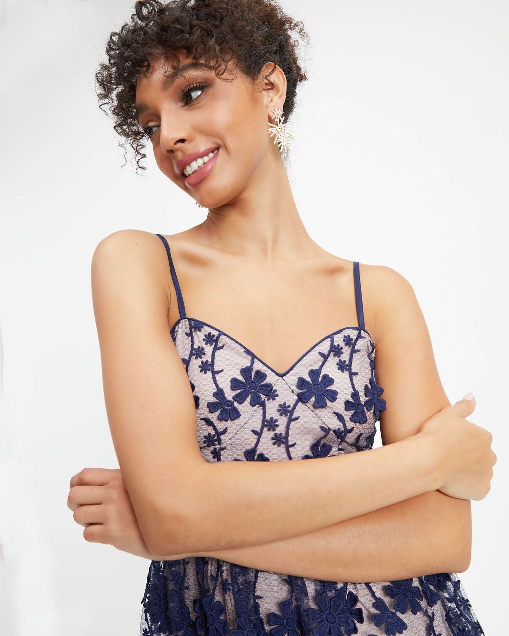Pascal Tiered Crochet Lace Midi Dress sold by Vici product image thumbnail 4
