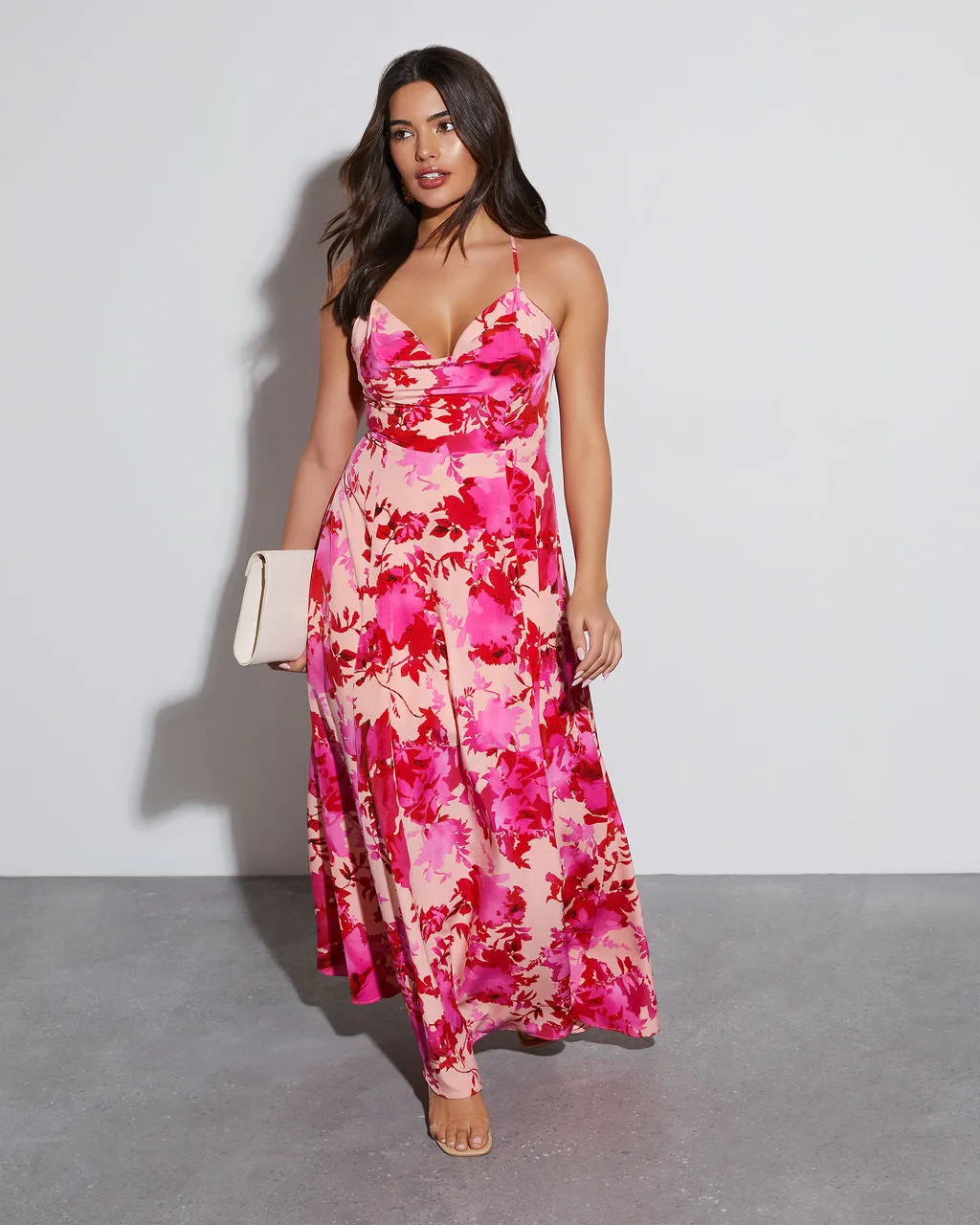 Chiara Floral Cowl Neck Maxi Dress sold by Vici product image thumbnail 5