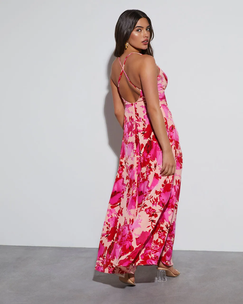 Chiara Floral Cowl Neck Maxi Dress sold by Vici product image thumbnail 4