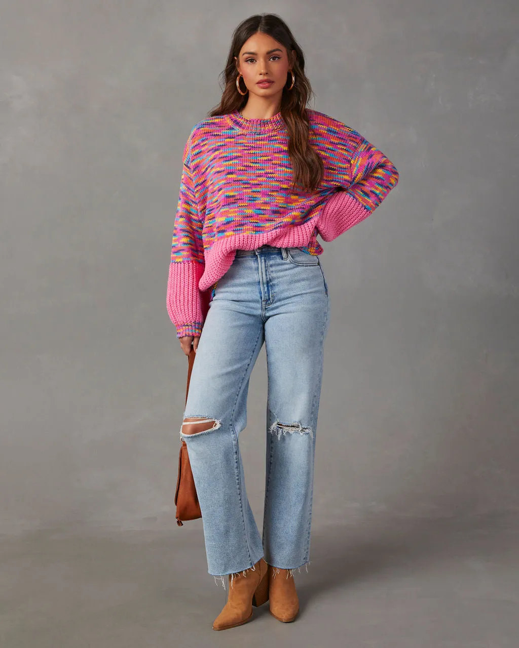 Happy Mood Oversized Pullover Sweater sold by Vici product image thumbnail 2