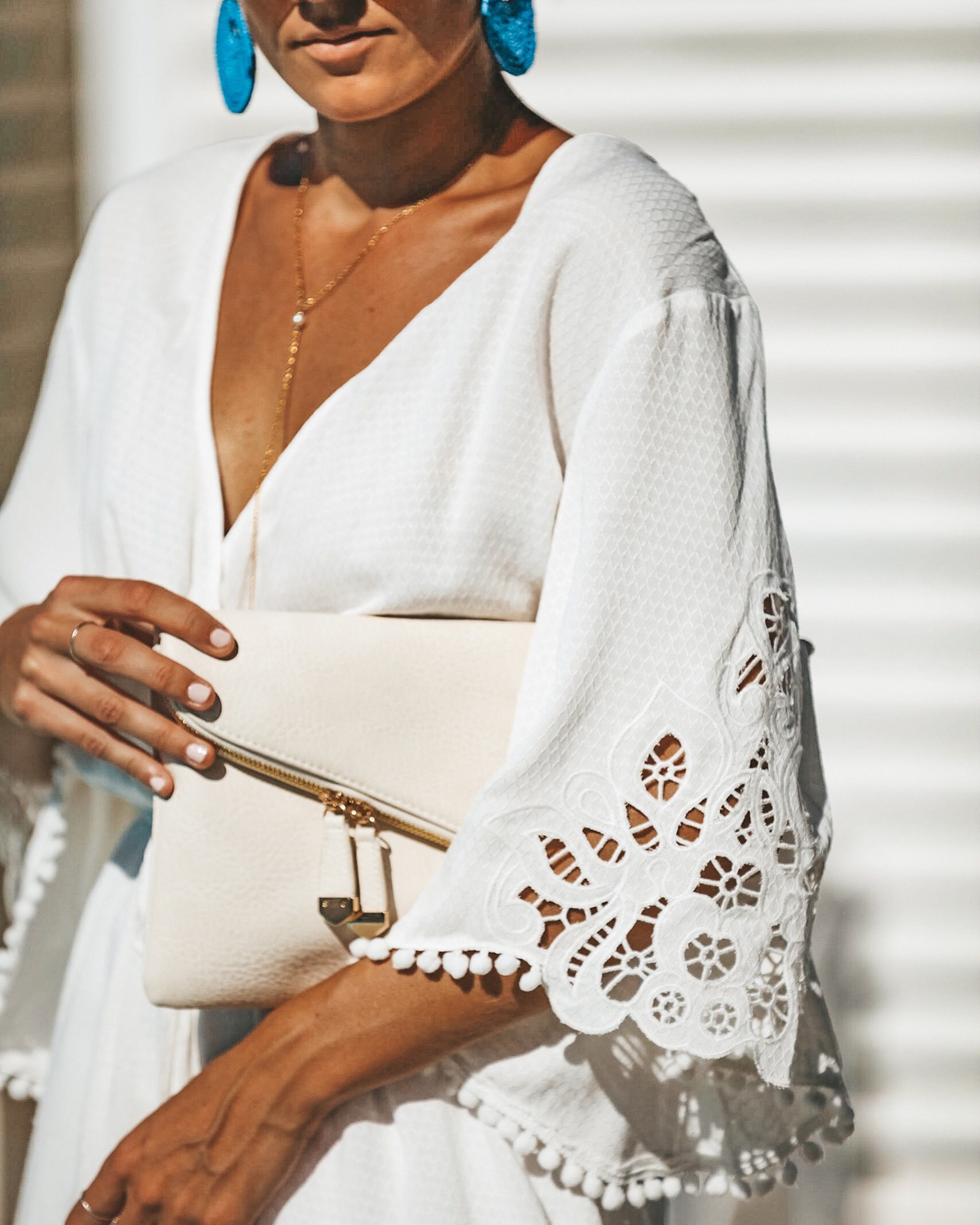 Jewel Crochet Lace Romper - Off White - FINAL SALE sold by Vici product image thumbnail 8