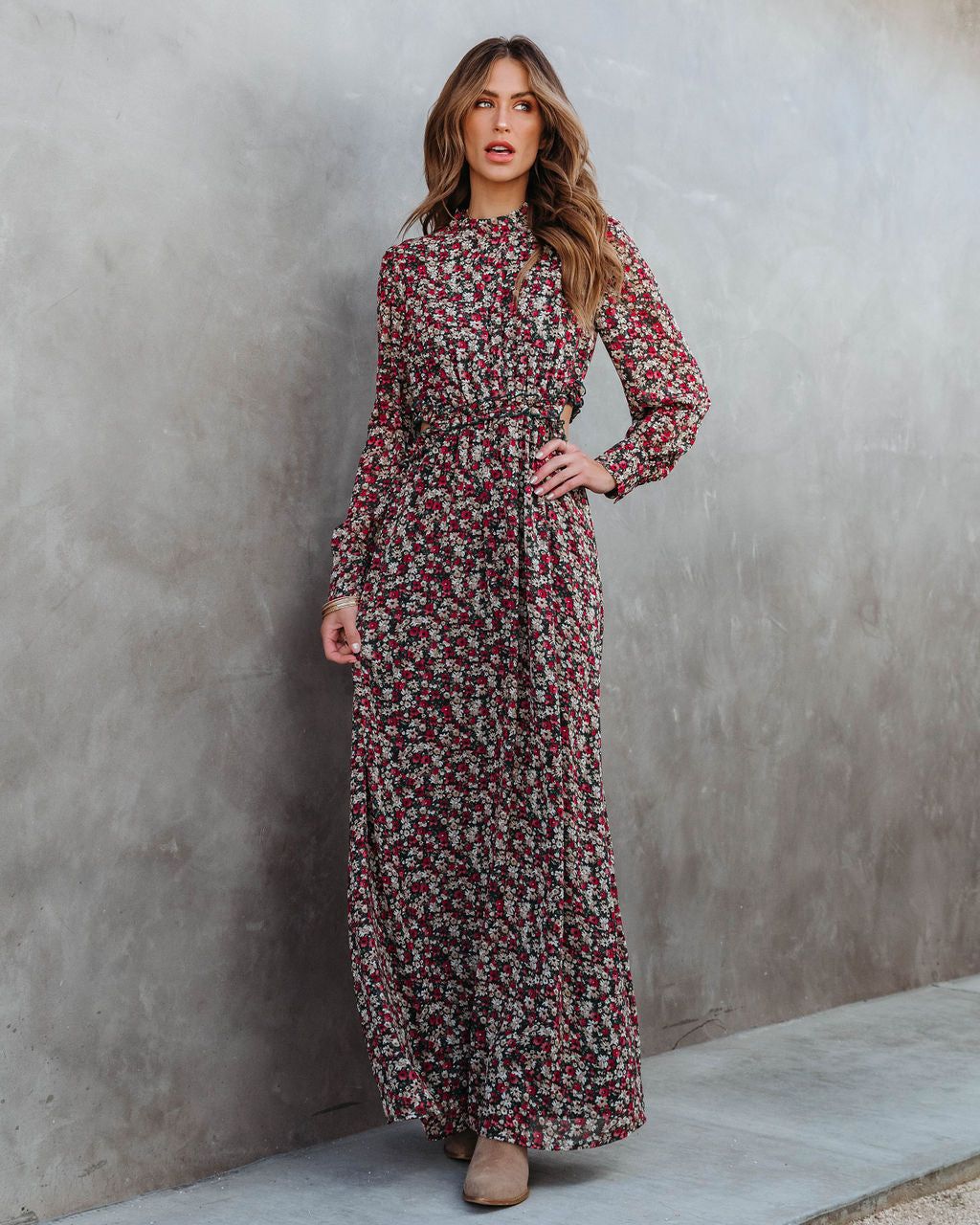 Falling For Me Floral Cutout Maxi Dress sold by Vici product image thumbnail 5