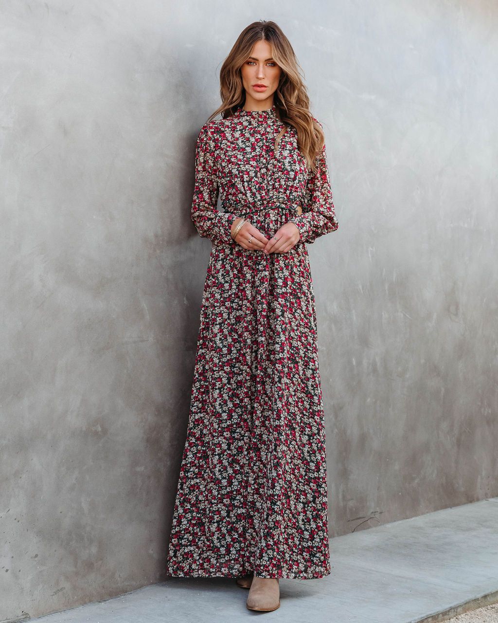 Falling For Me Floral Cutout Maxi Dress sold by Vici product image thumbnail 3