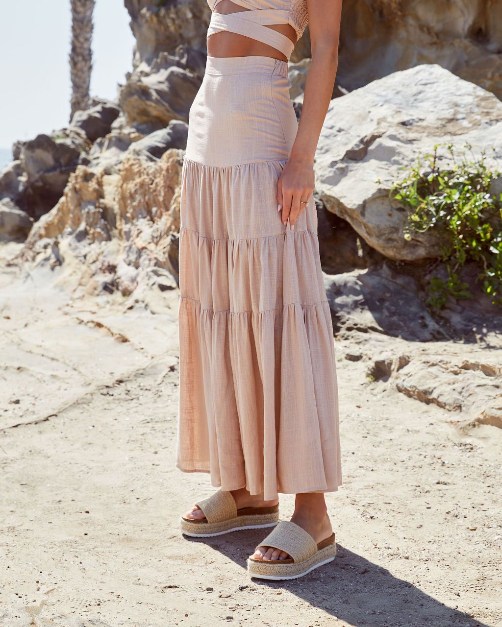 Summer Ray Tiered Maxi Skirt sold by Vici product image thumbnail 3