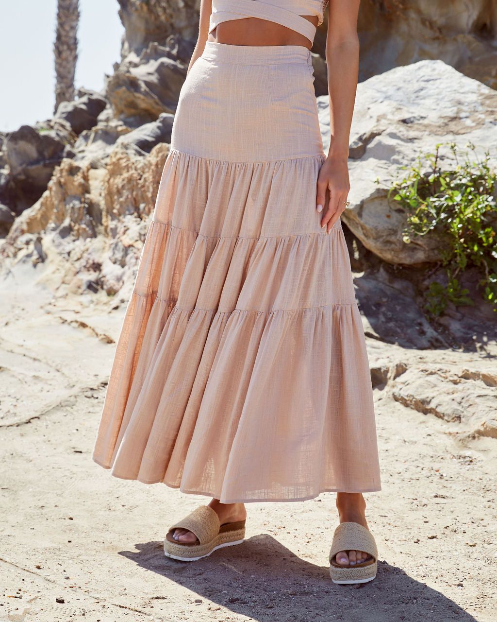 Summer Ray Tiered Maxi Skirt sold by Vici product image thumbnail 2