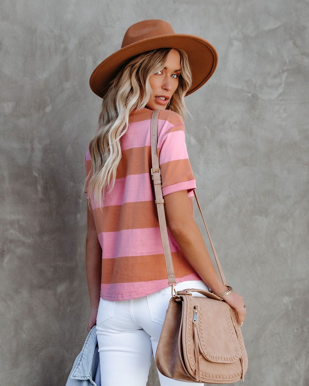 Sun-Sational Cotton Striped Tee - Pink - FINAL SALE sold by Vici product image thumbnail 2