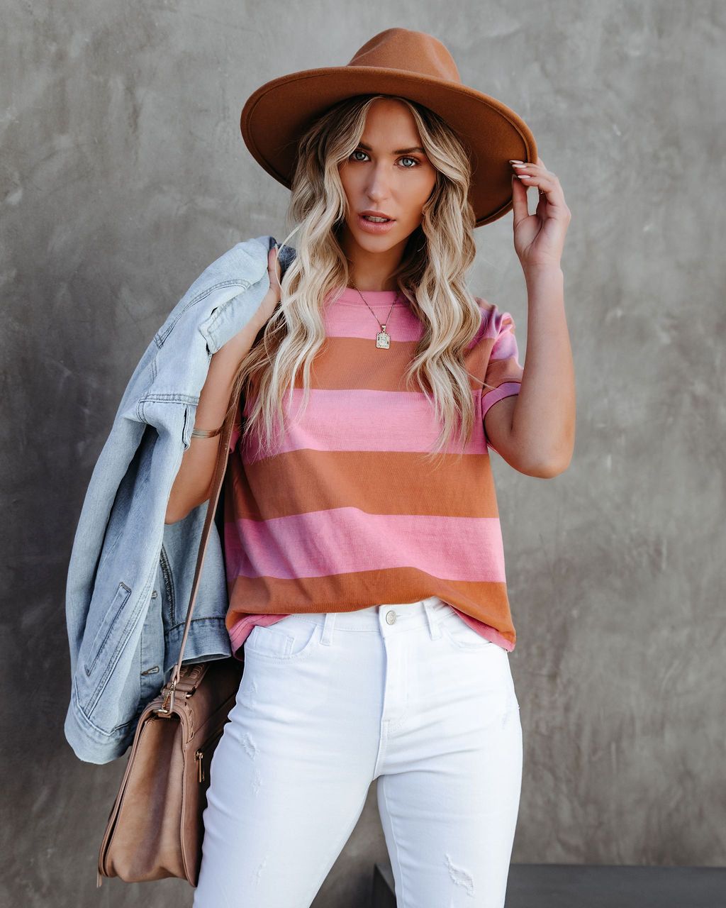 Sun-Sational Cotton Striped Tee - Pink - FINAL SALE sold by Vici product image thumbnail 6