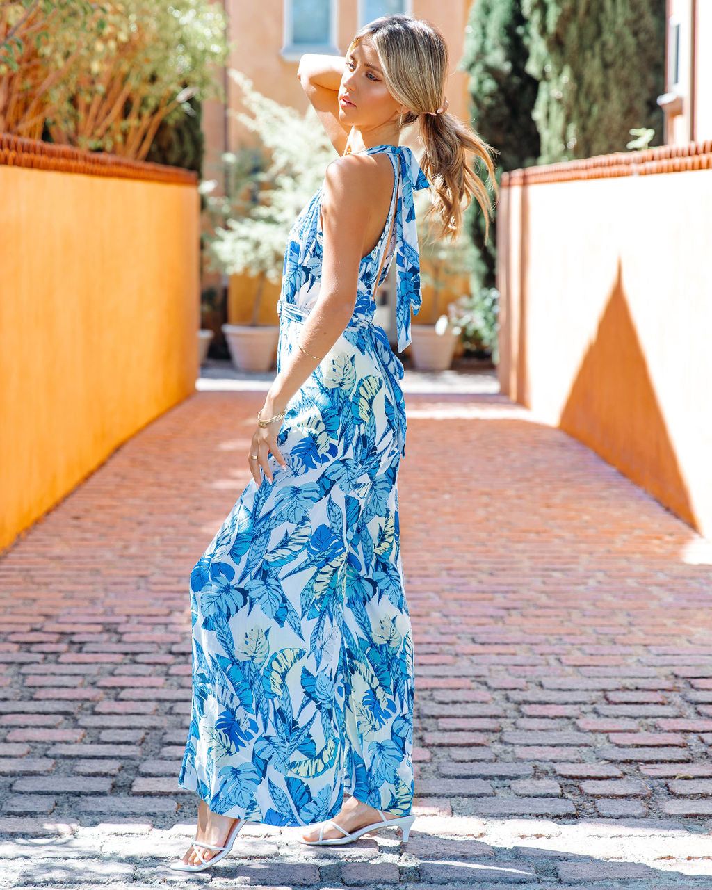 Cancun Palm Print Halter Jumpsuit - SALE sold by Vici product image thumbnail 8