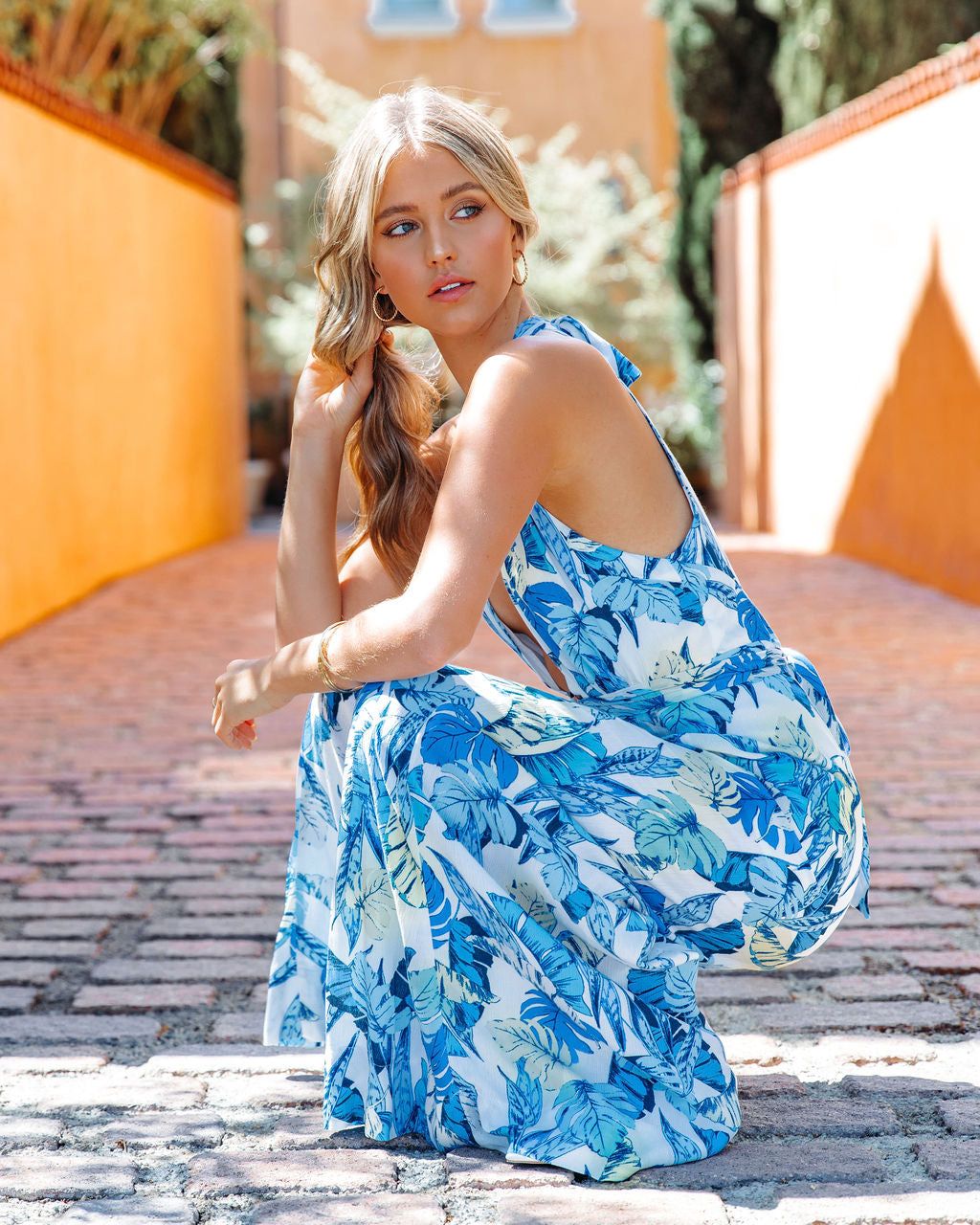 Cancun Palm Print Halter Jumpsuit - SALE sold by Vici product image thumbnail 10