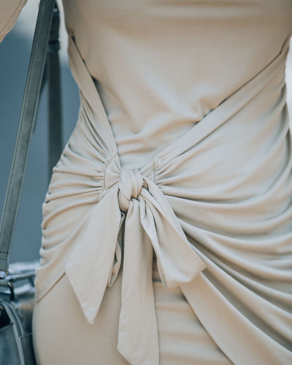 Ayda Drape Front Tie Mini Dress sold by Vici product image thumbnail 8