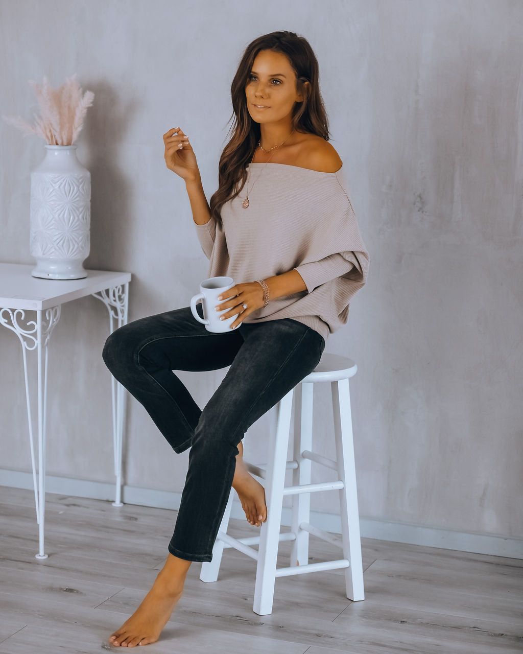 Grateful Dolman Knit Top - Beige - FINAL SALE sold by Vici product image thumbnail 6