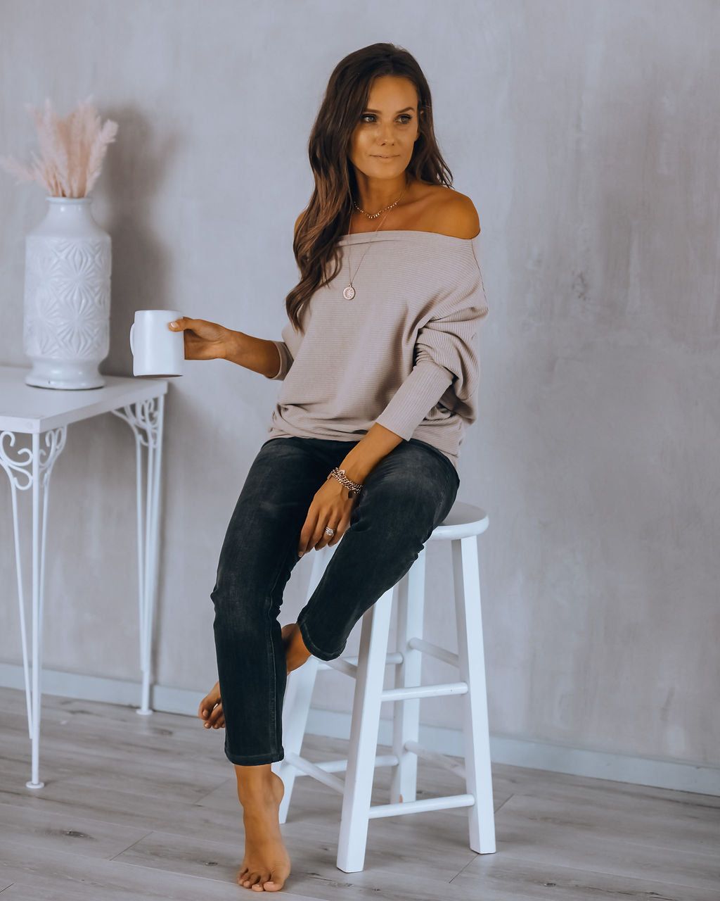 Grateful Dolman Knit Top - Beige - FINAL SALE sold by Vici product image thumbnail 3