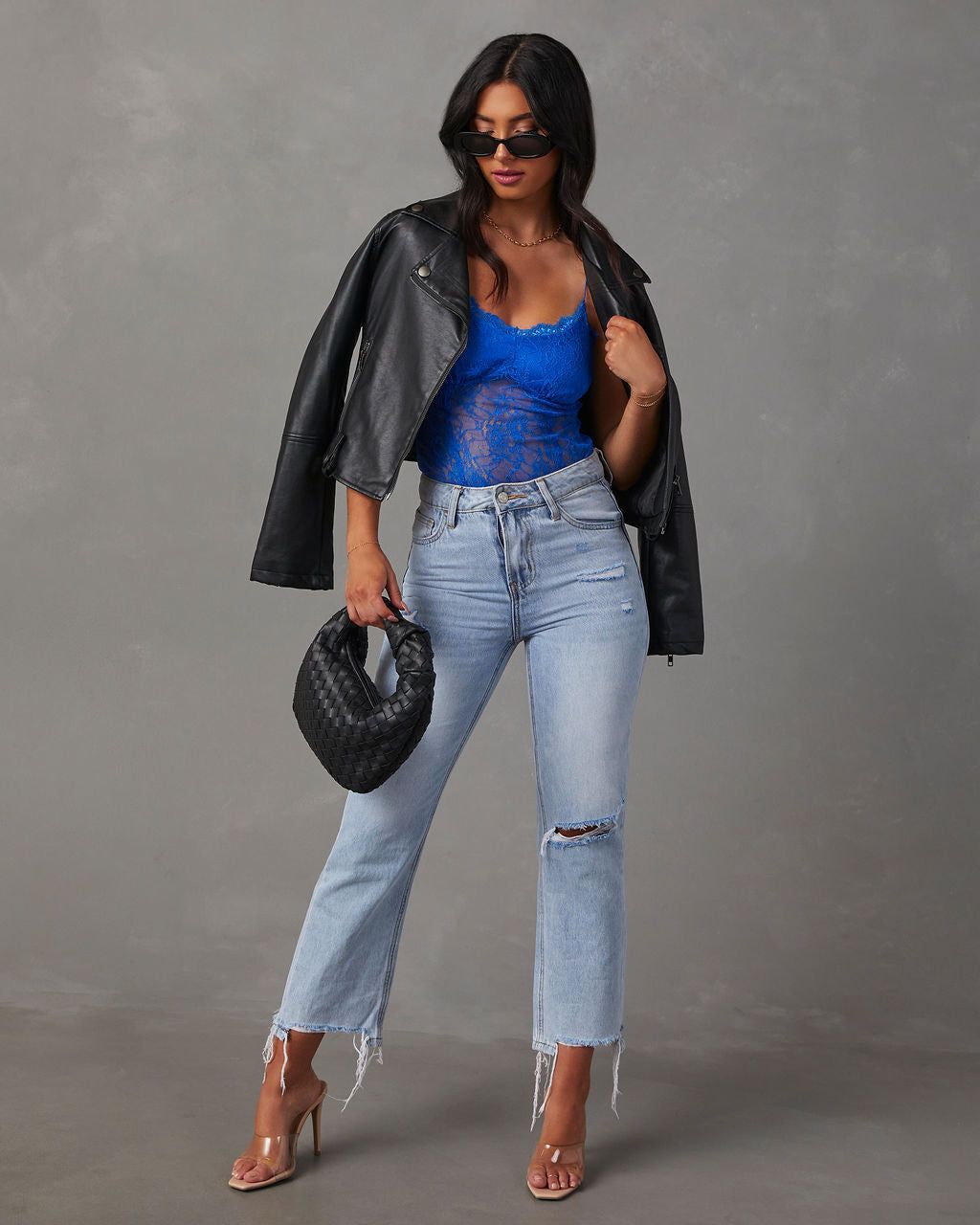Late Night Lace Bodysuit - Cobalt sold by Vici product image thumbnail 2