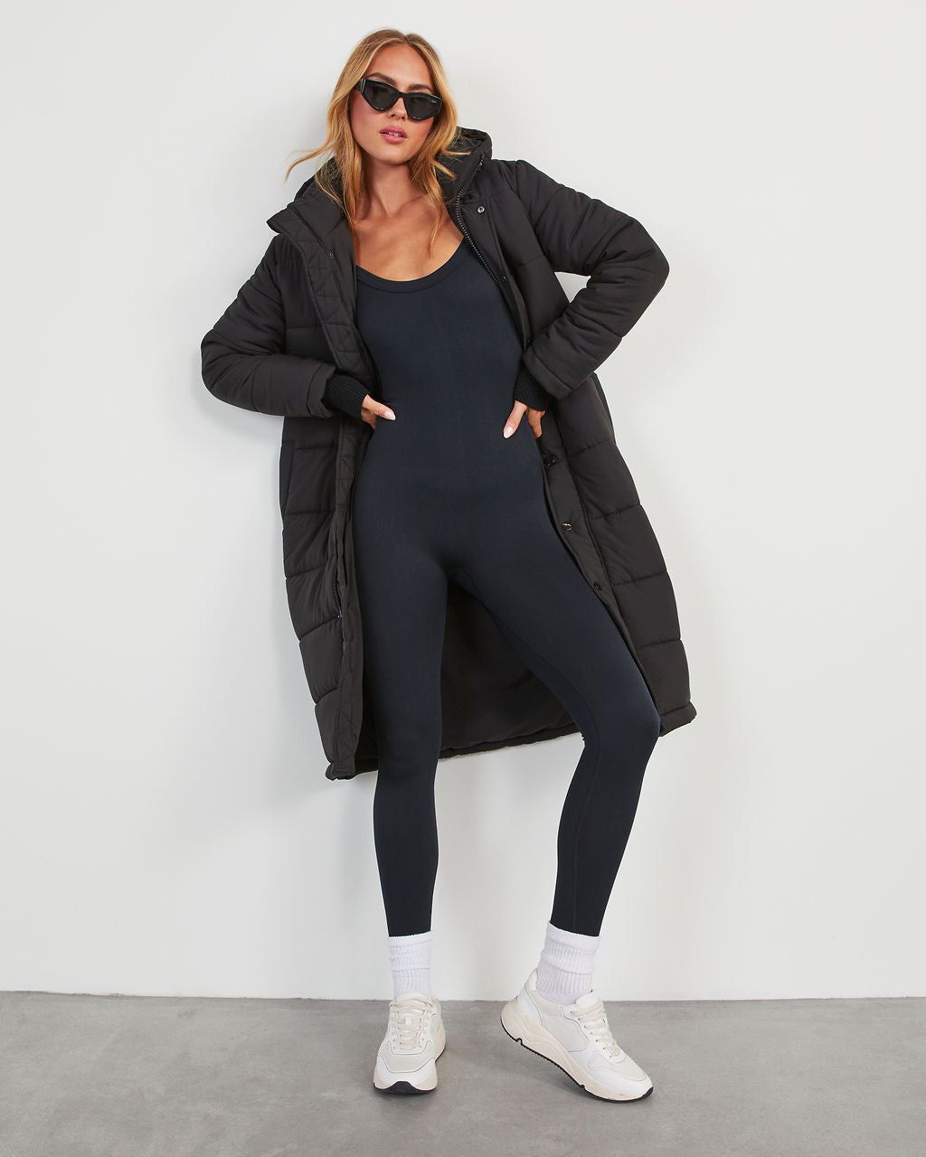 Ice Breaker Hooded Long Puffer Coat sold by Vici