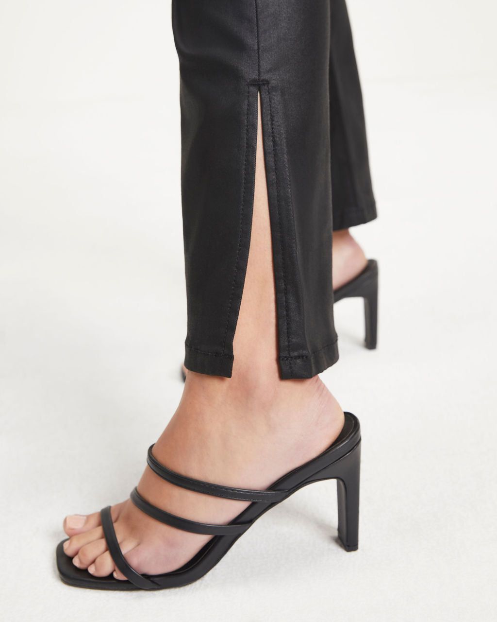 Wednesday High Rise Coated Bootcut Pants - Black sold by Vici product image thumbnail 2
