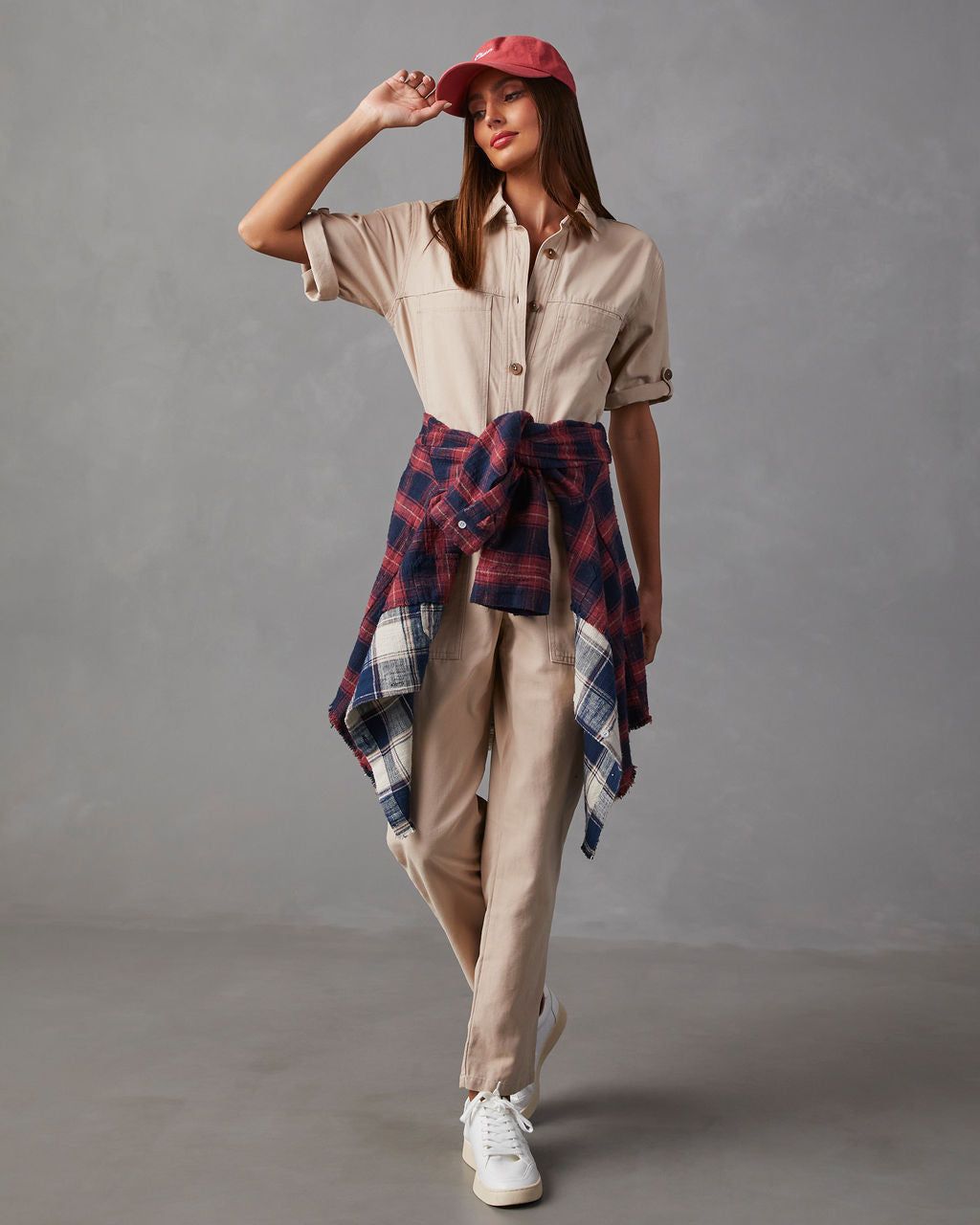 Let's Roll Cotton Jumpsuit - Taupe - SALE sold by Vici product image thumbnail 6
