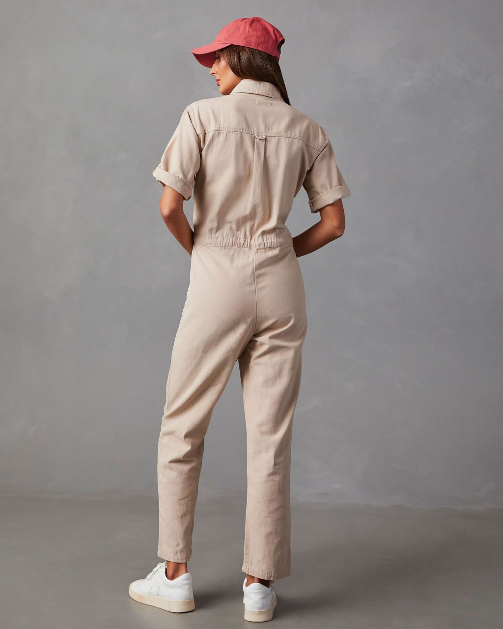 Let's Roll Cotton Jumpsuit - Taupe - SALE sold by Vici product image thumbnail 4