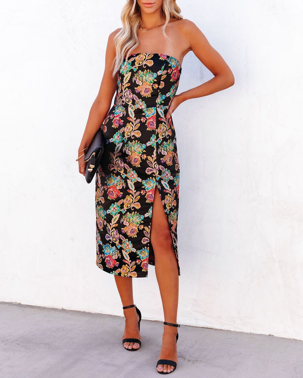 Ganni Jacquard Strapless Midi Dress sold by Vici product image thumbnail 3