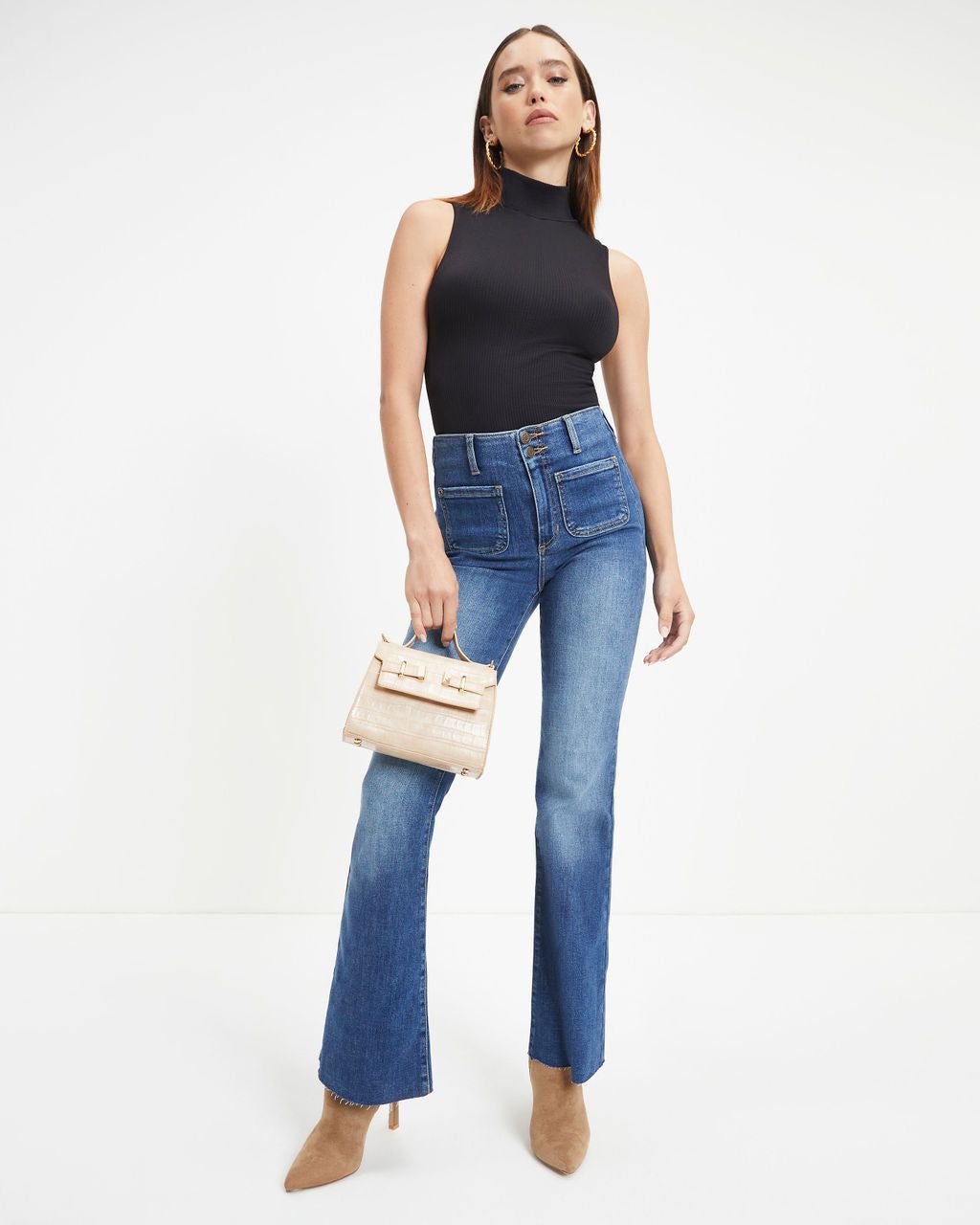 Jane High Rise Stretch Flare Jeans sold by Vici product image thumbnail 3