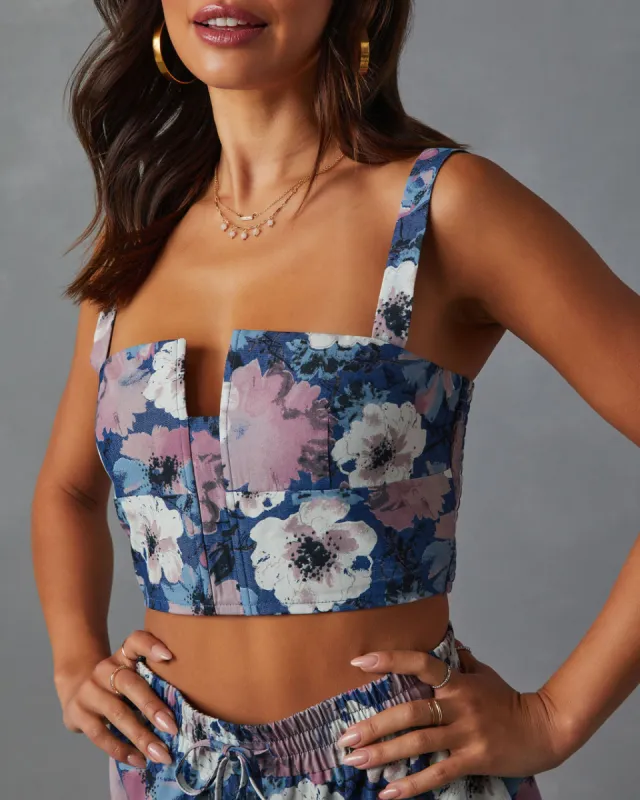 Ciara Floral Print Crop Top sold by Vici