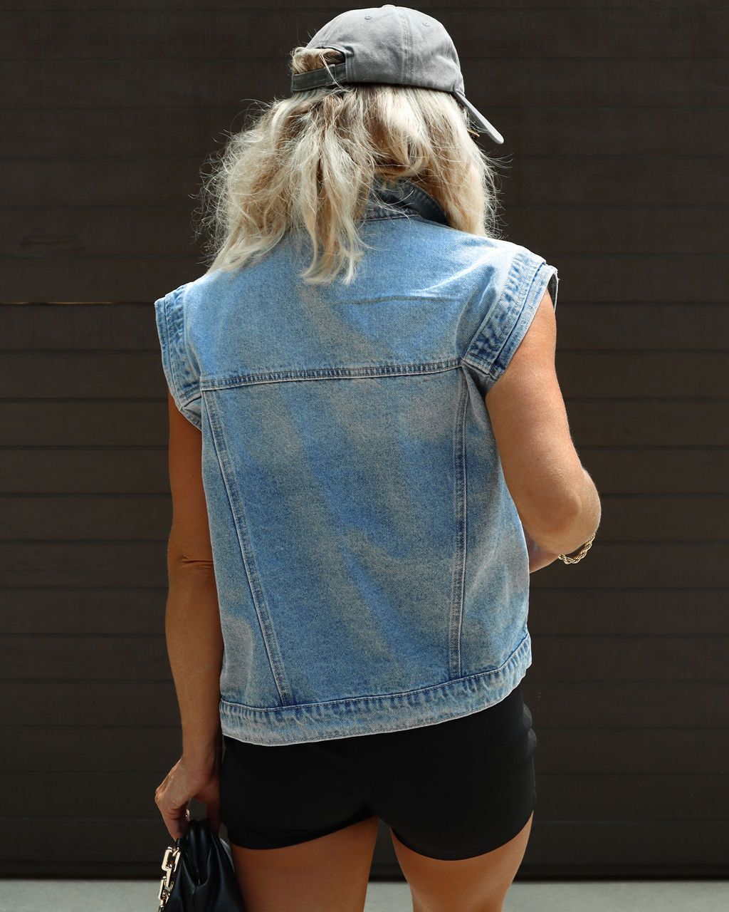 Harlem Pocketed Denim Vest - SALE sold by Vici product image thumbnail 4
