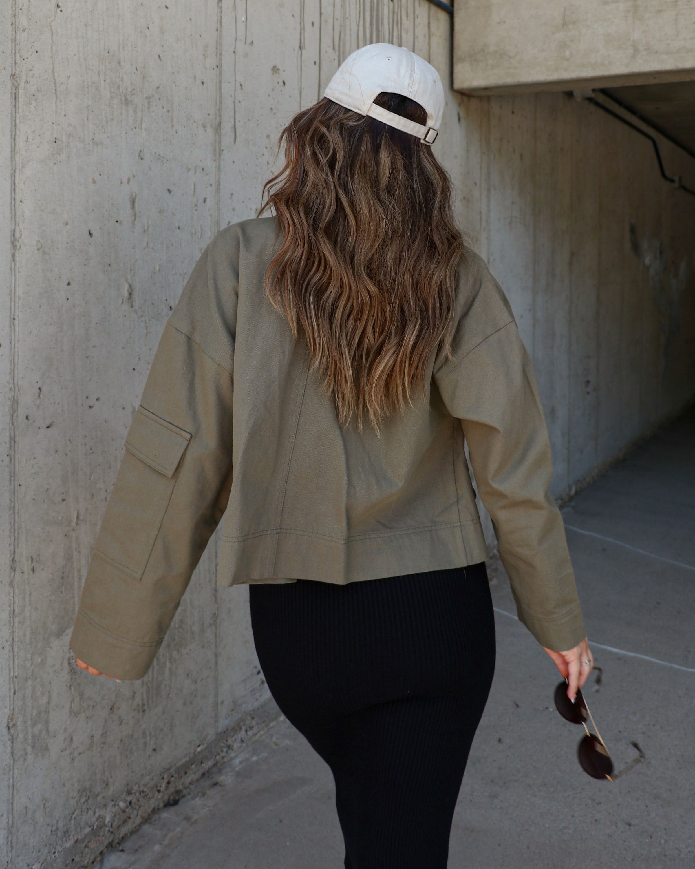 Casual Flex Relaxed Utility Jacket - Olive sold by Vici product image thumbnail 4